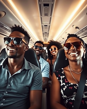 Black people in a luxury plane heading to a vacation with shades on .jpg