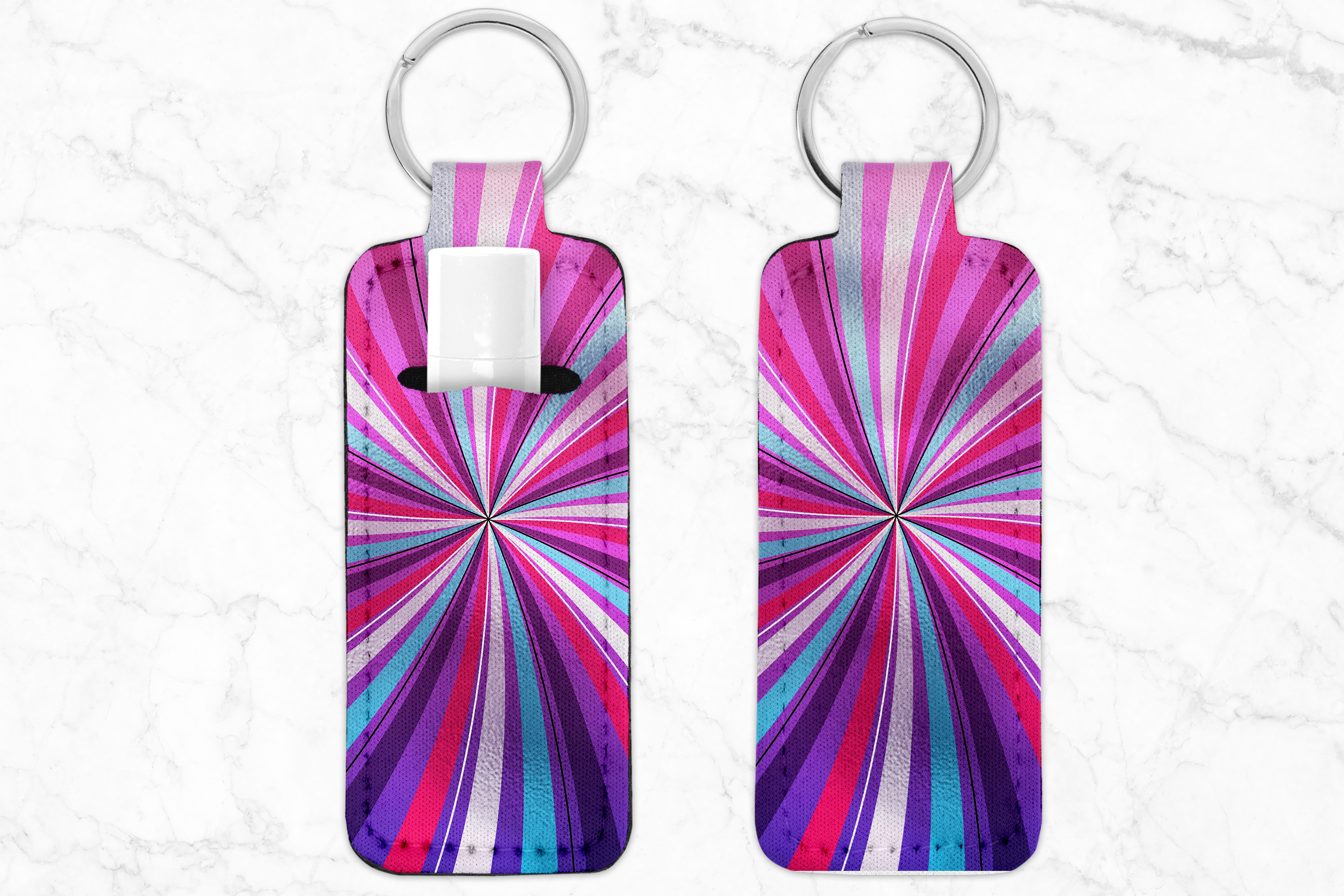 Chapstick Holder Keychain-Spiral