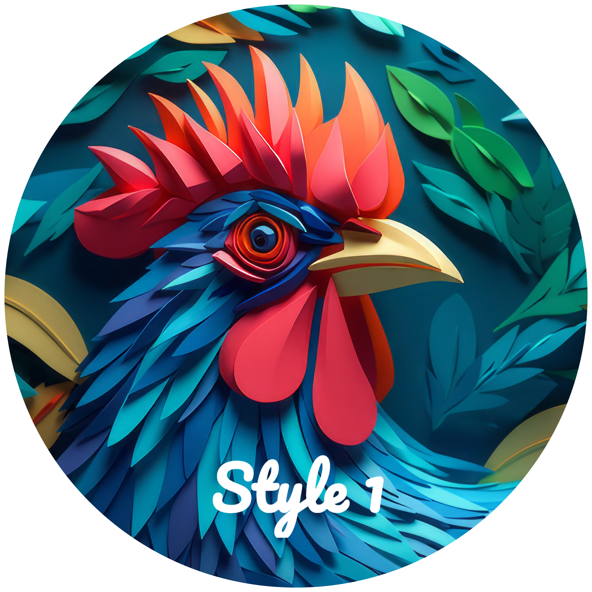 3D Rooster Wind Spinner-5 style options