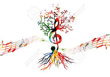 icono fondo-de-música-colorido-con-el-ár