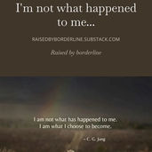 Boy running free with a quote above him that say "I am not has happened to me, I am what I choose to become."