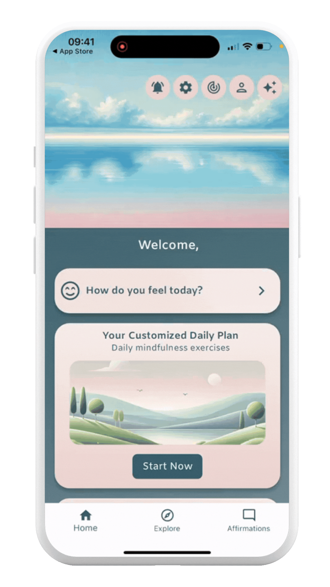 a video of the personalised section of the Mi Self Care App