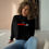 Thumbnail: I'm Human AF (Red/White) | Women’s Crop Hoodie
