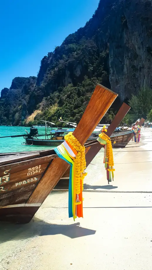 boats in koh tao, Thailand