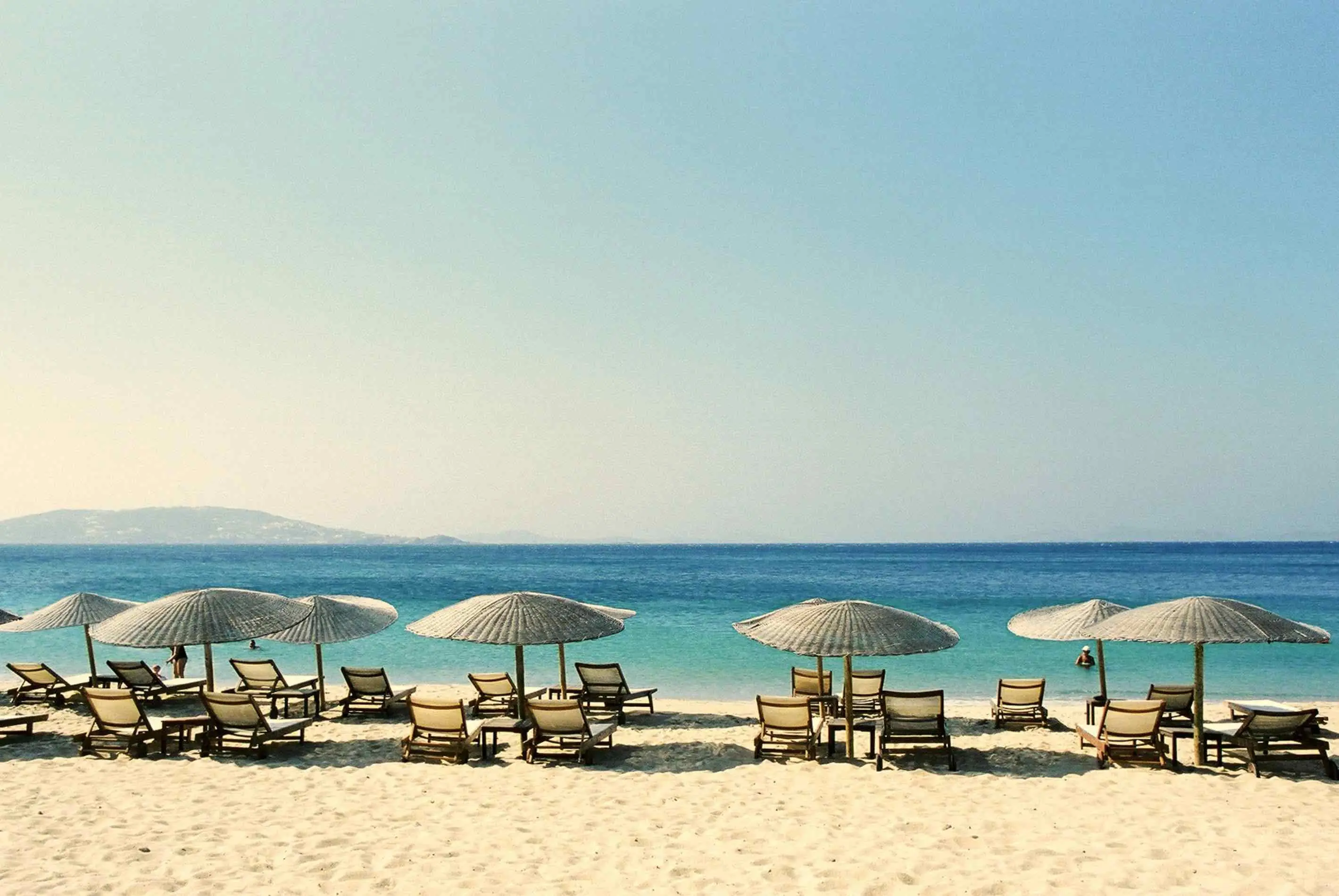 Empty beach in Santorini, Greece