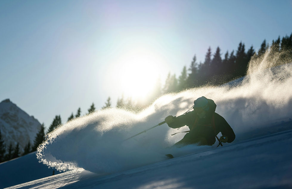 a person skiing