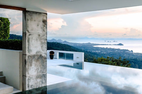 luxury Koh Samui villa with infinity pool and view of ang thong national marine park