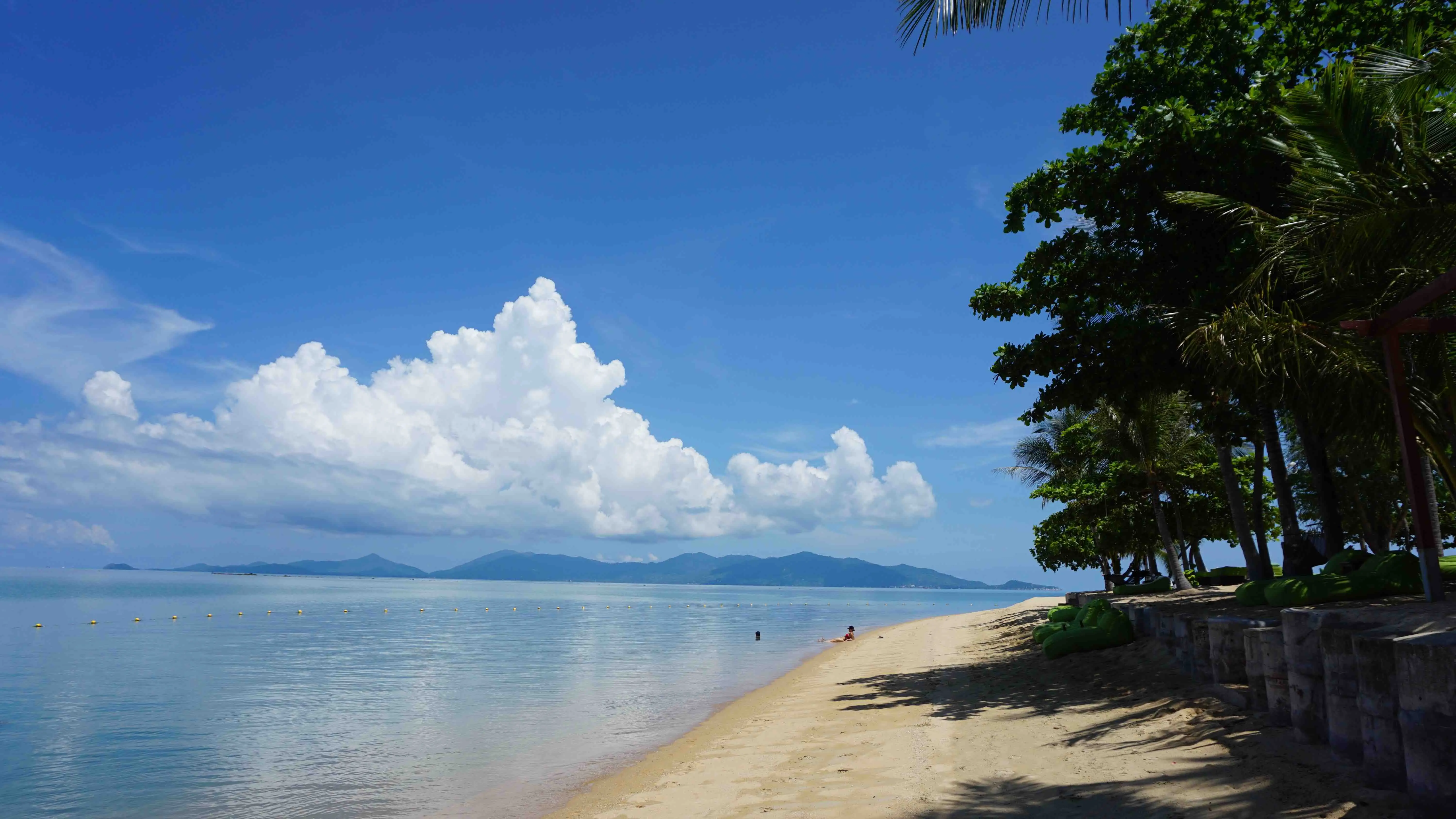 stretch of beach in Koh Samui, Thailand