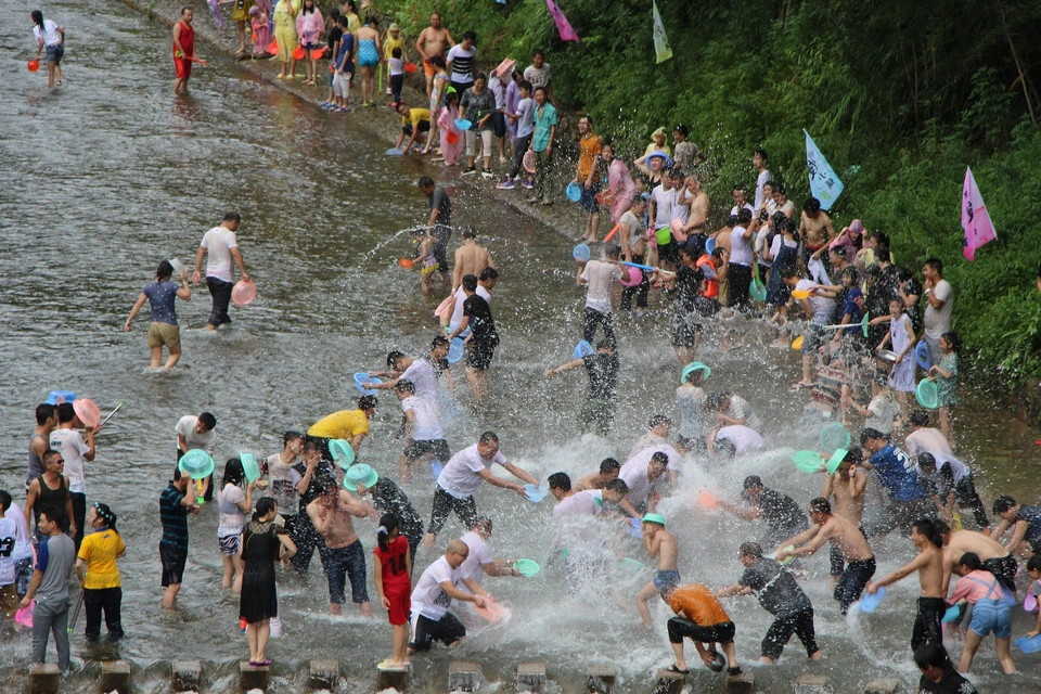 Songkran Festival water fight