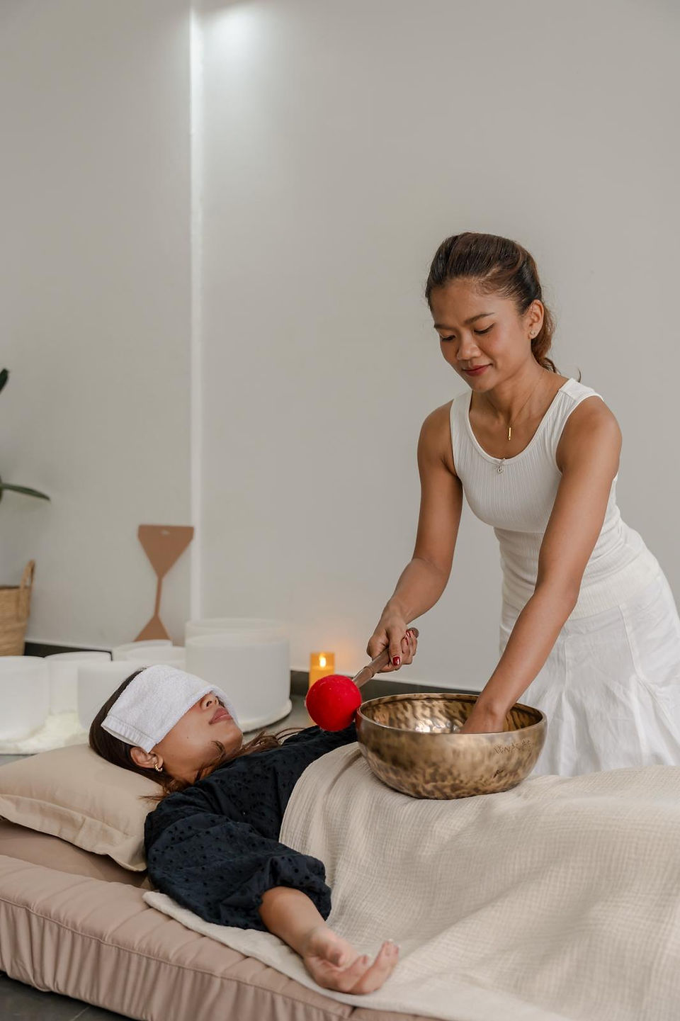 A sound healing session at private villa in koh samui 