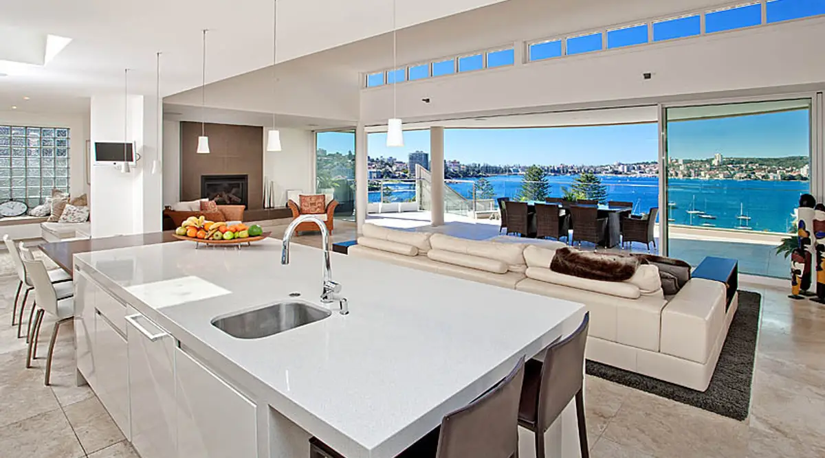 living area in Villa Manly, Sydney