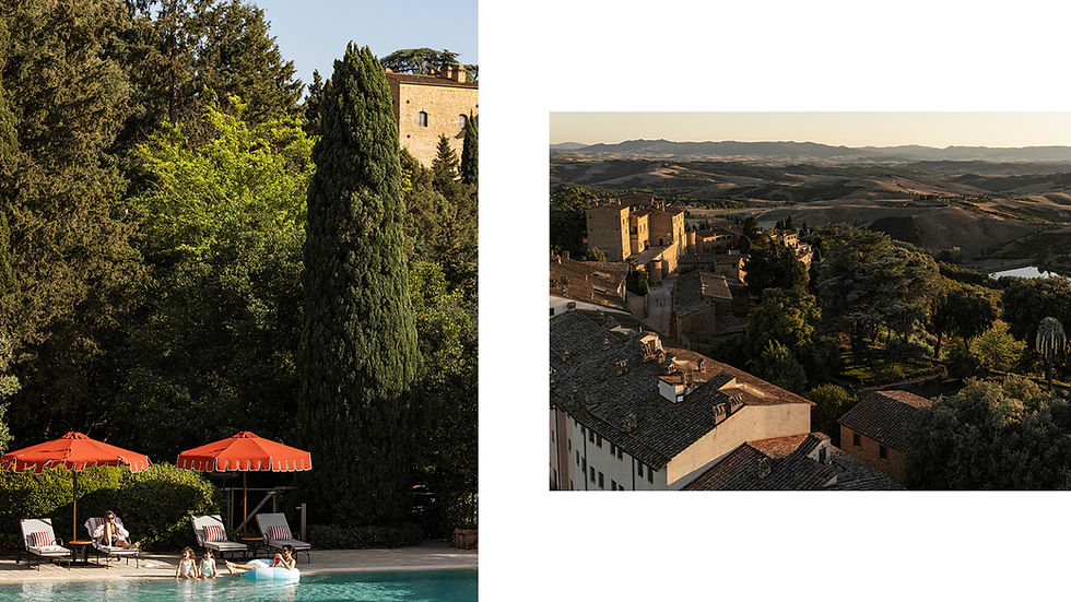 view of hills of Tuscany in Italy