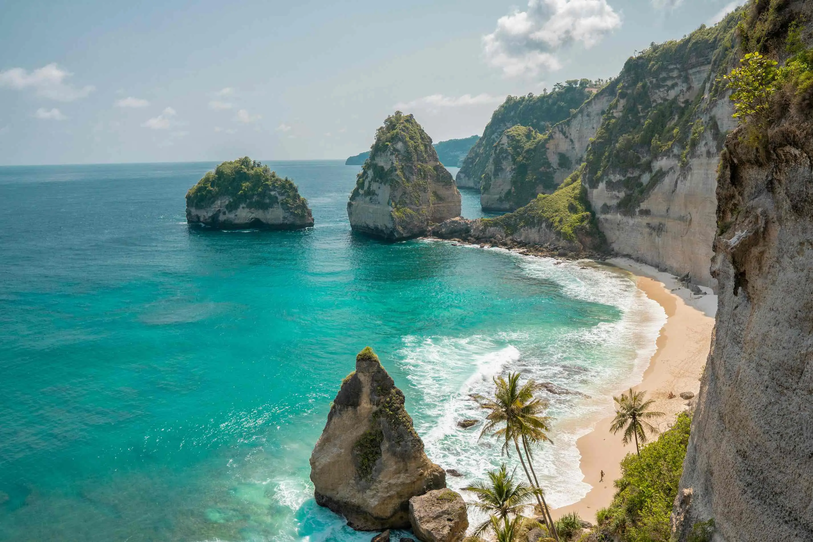 Cliffs and coastline in Bali, Indonesia