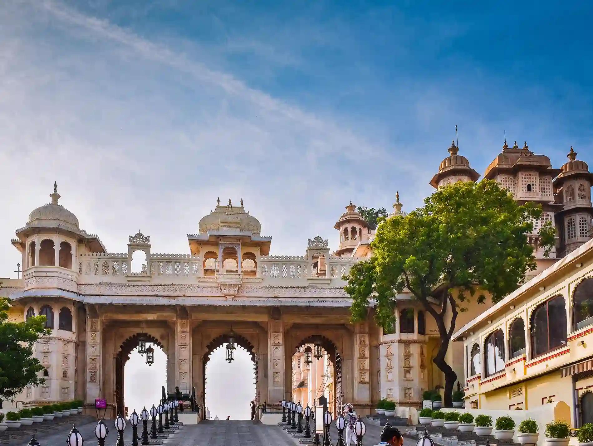 city palace in udaipur, rajasthan, india   
