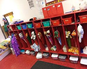 Stockings in daycare lockers