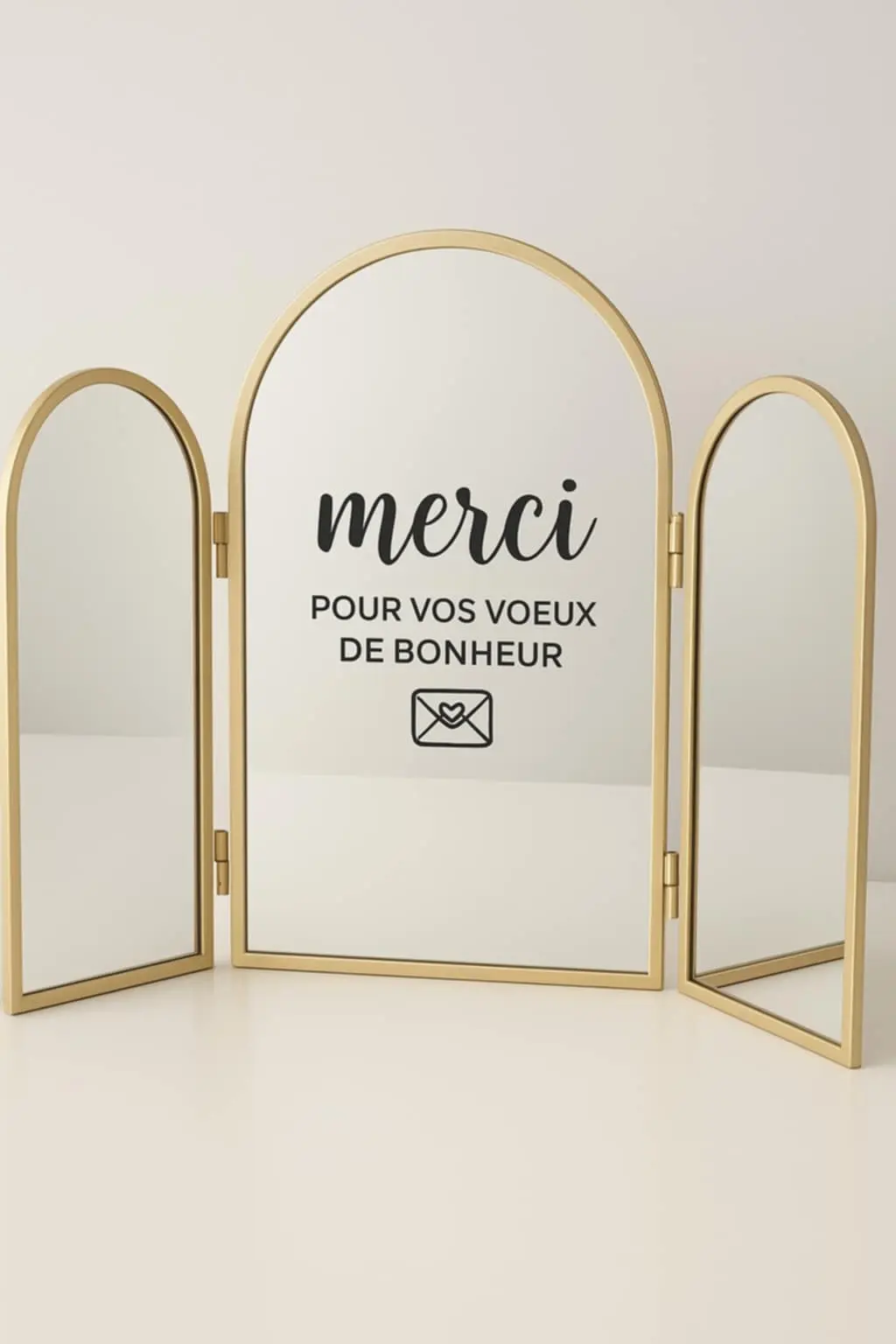 Triptyque doré mariage