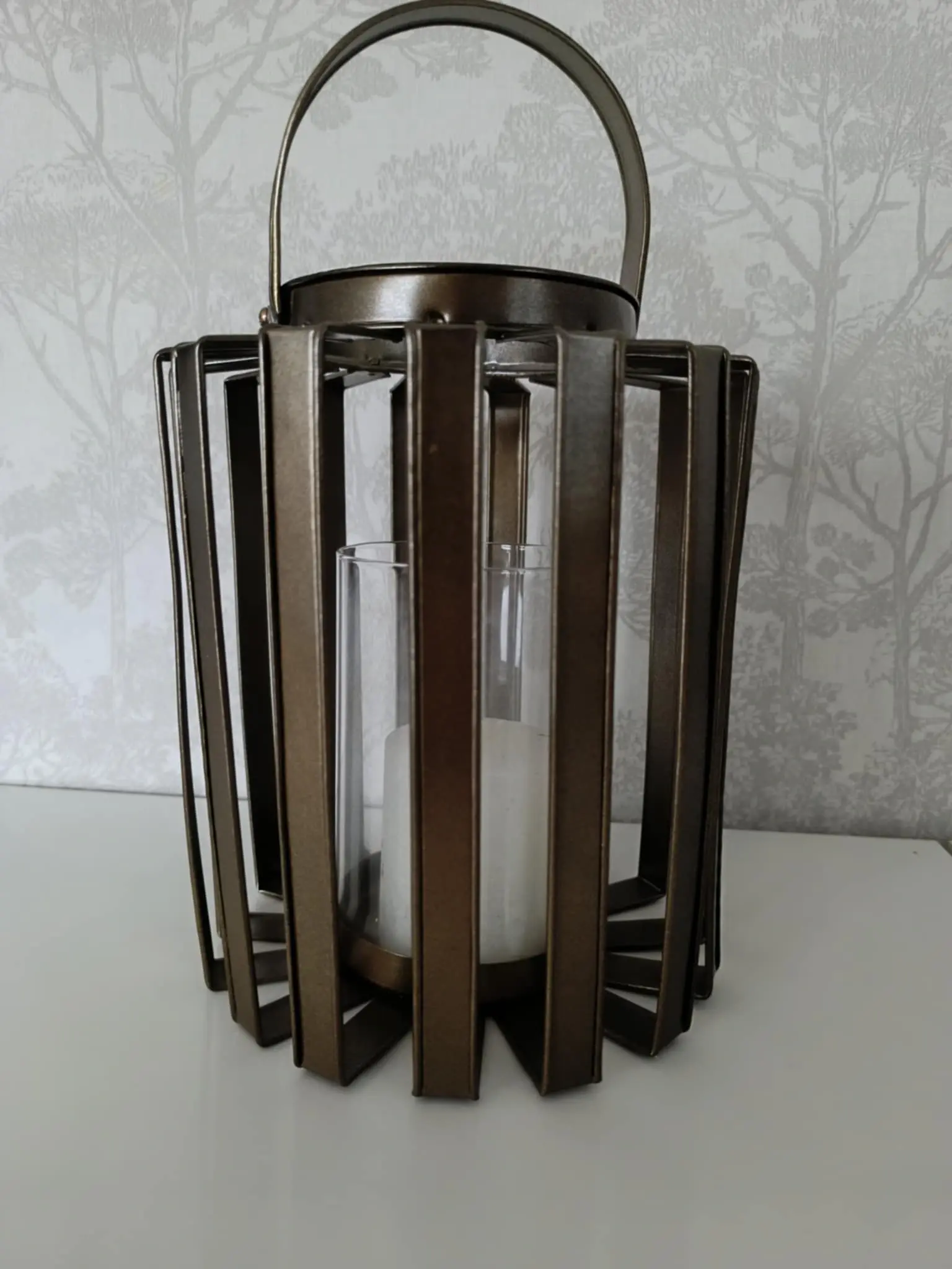 lanterne métal bronze