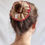 Thumbnail: Contrast Edge Wool Scrunchie - Camel/Red | Frea Vintage