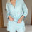 Thumbnail: Organic Hemp Pyjama Set - Light Blue | Set Me Free