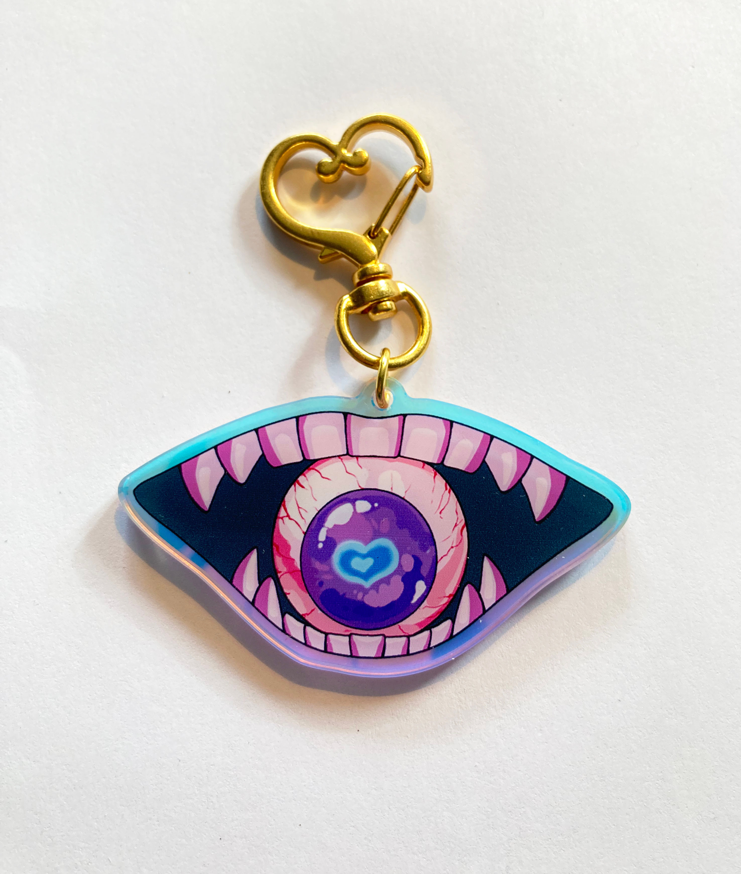 "Love Bites" Holographic Acrylic Charm
