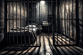 A jail cell, depicting incarceration