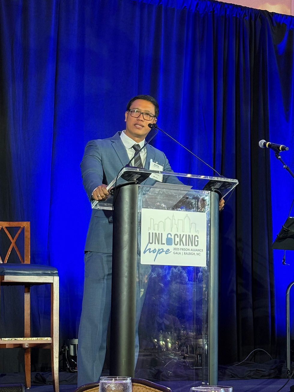 Pastor Jonnel encouraged the crowd with words of faith and perseverance.