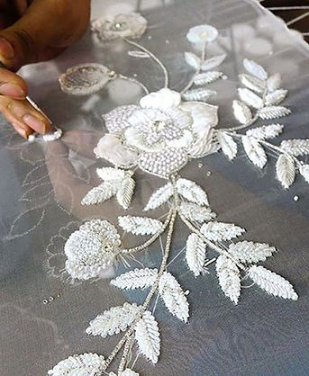 Hand beaded Fabrics