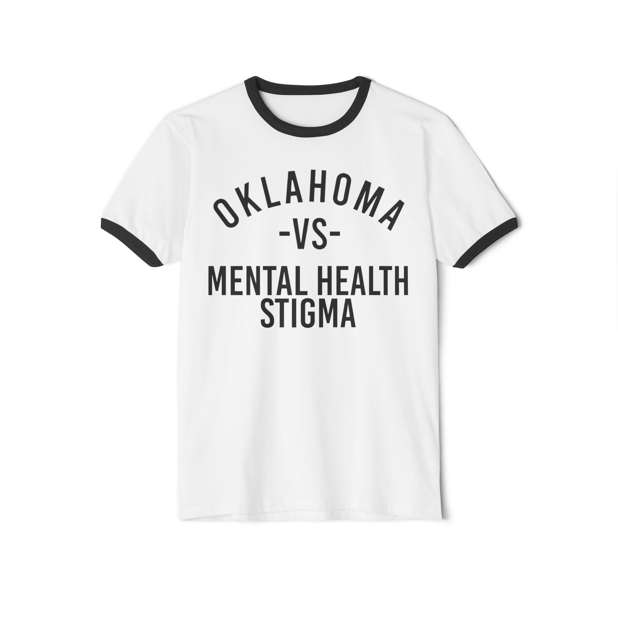 Oklahoma VS Mental Health Stigma Ringer Tee