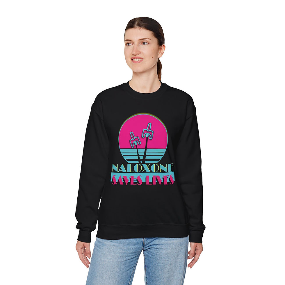 Thumbnail: Naloxone Miami Vibes Crewneck Sweatshirt