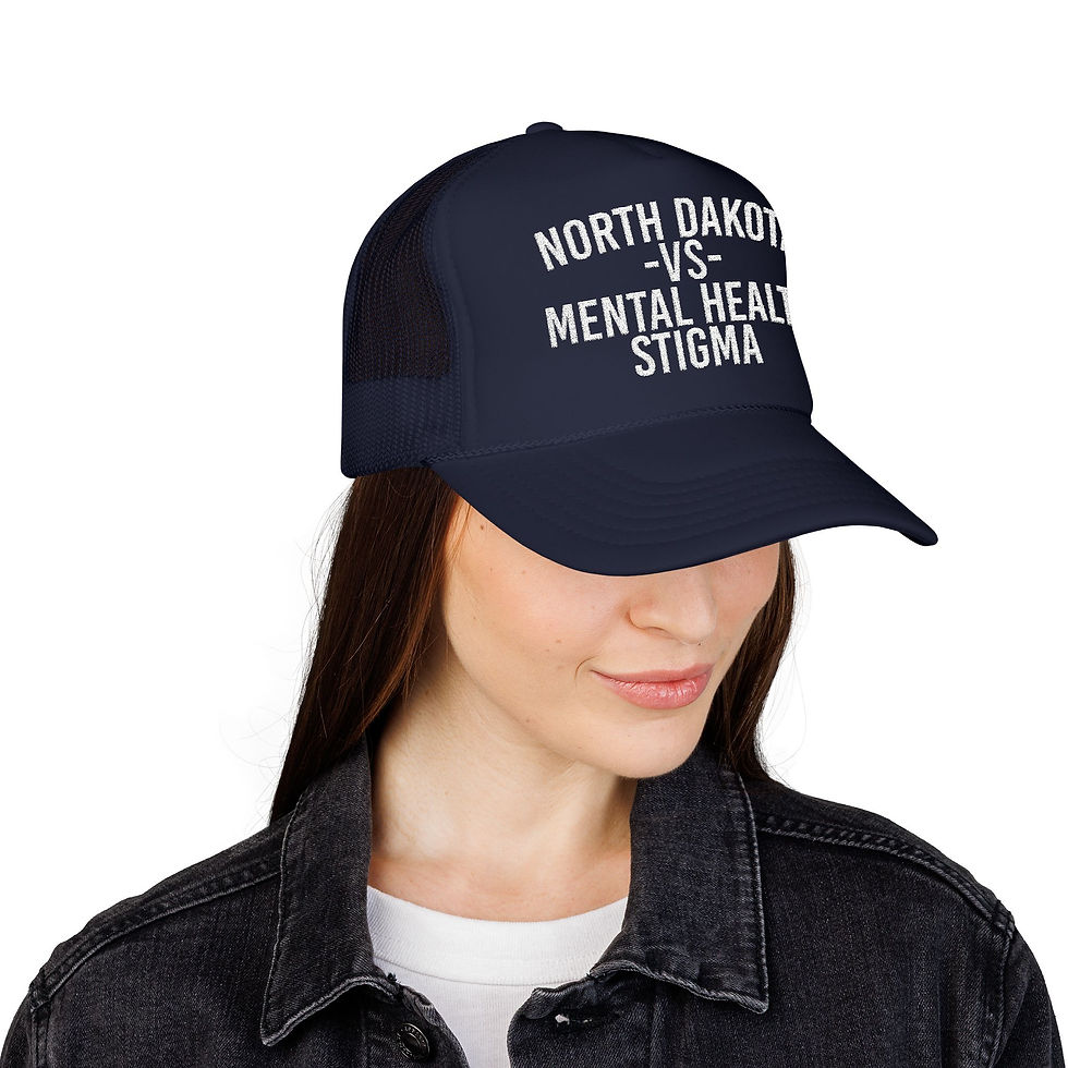 Thumbnail: North Dakota VS Mental Health Stigma Embroidered Trucker Hat