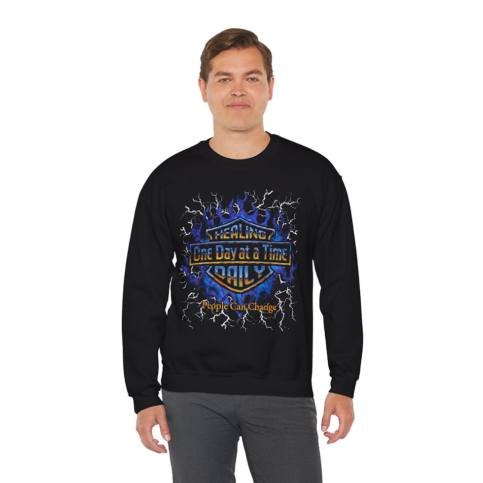 Thumbnail: Healing Daily Motorcycle Crewneck Sweatshirt