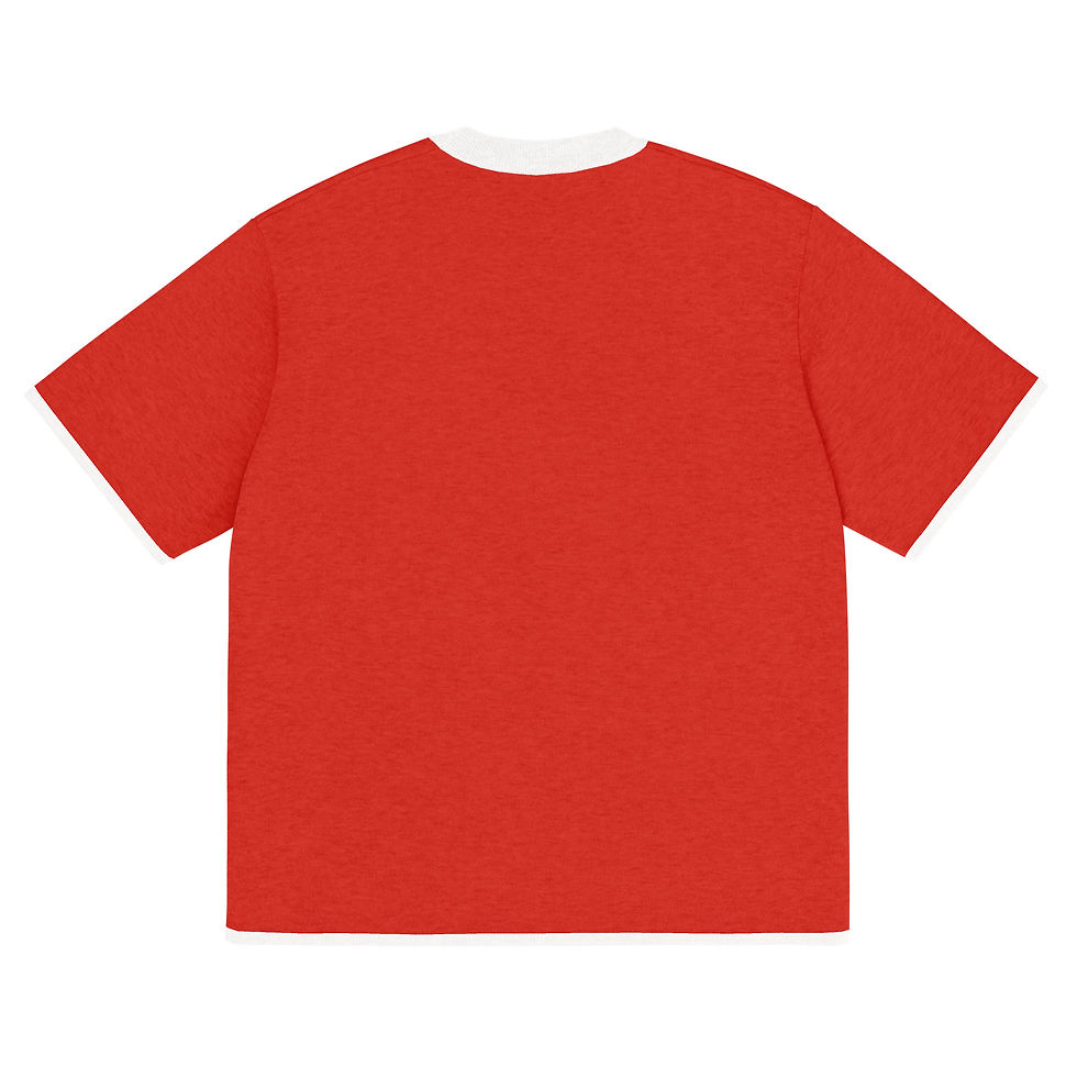 Thumbnail: Outlaw Ringer Knitted  tee Red