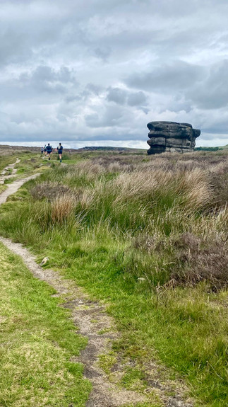 view of a moor in England on a cloudy day