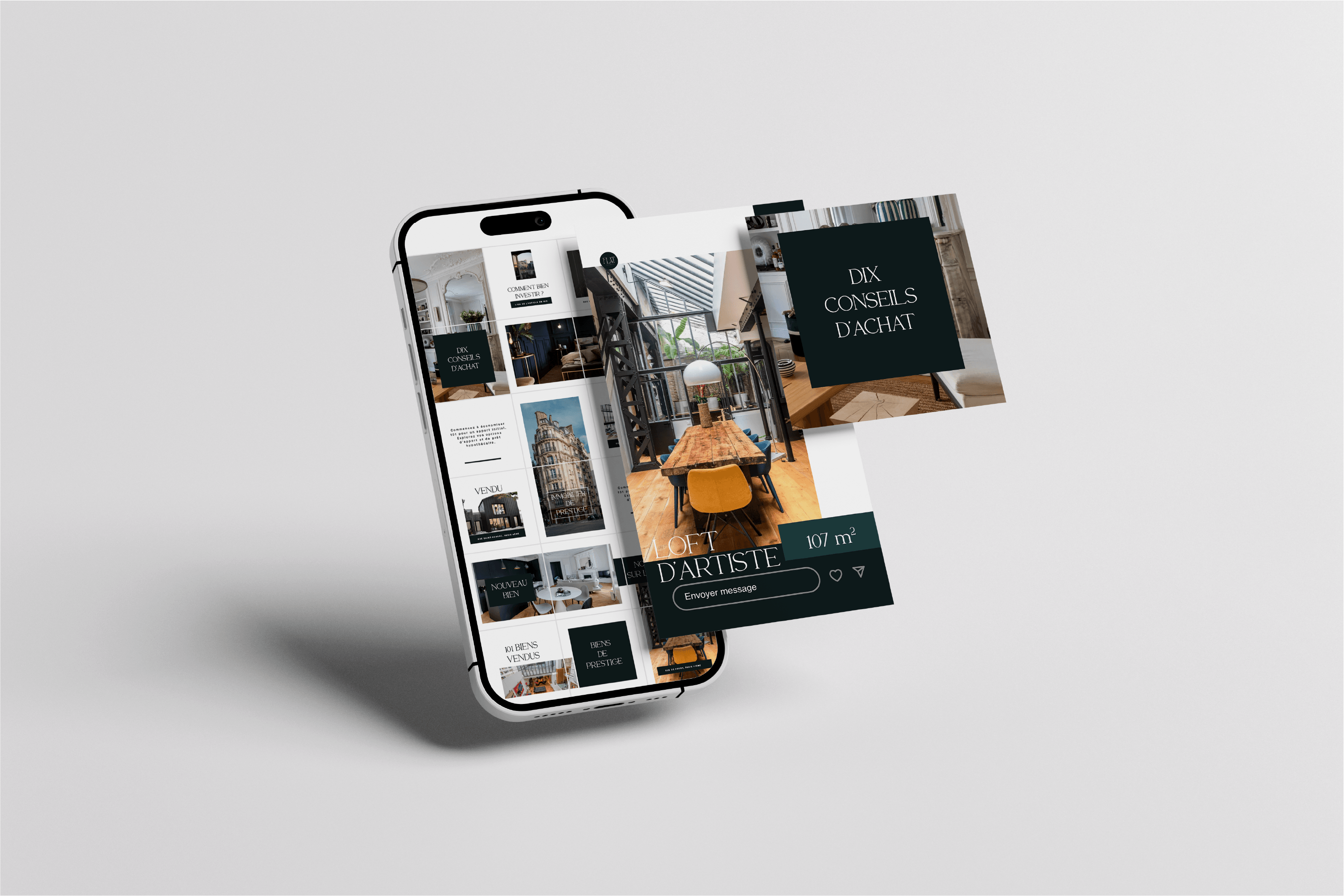 Visuels réseaux sociaux – feed Instagram harmonisé et contenu prêt à publier