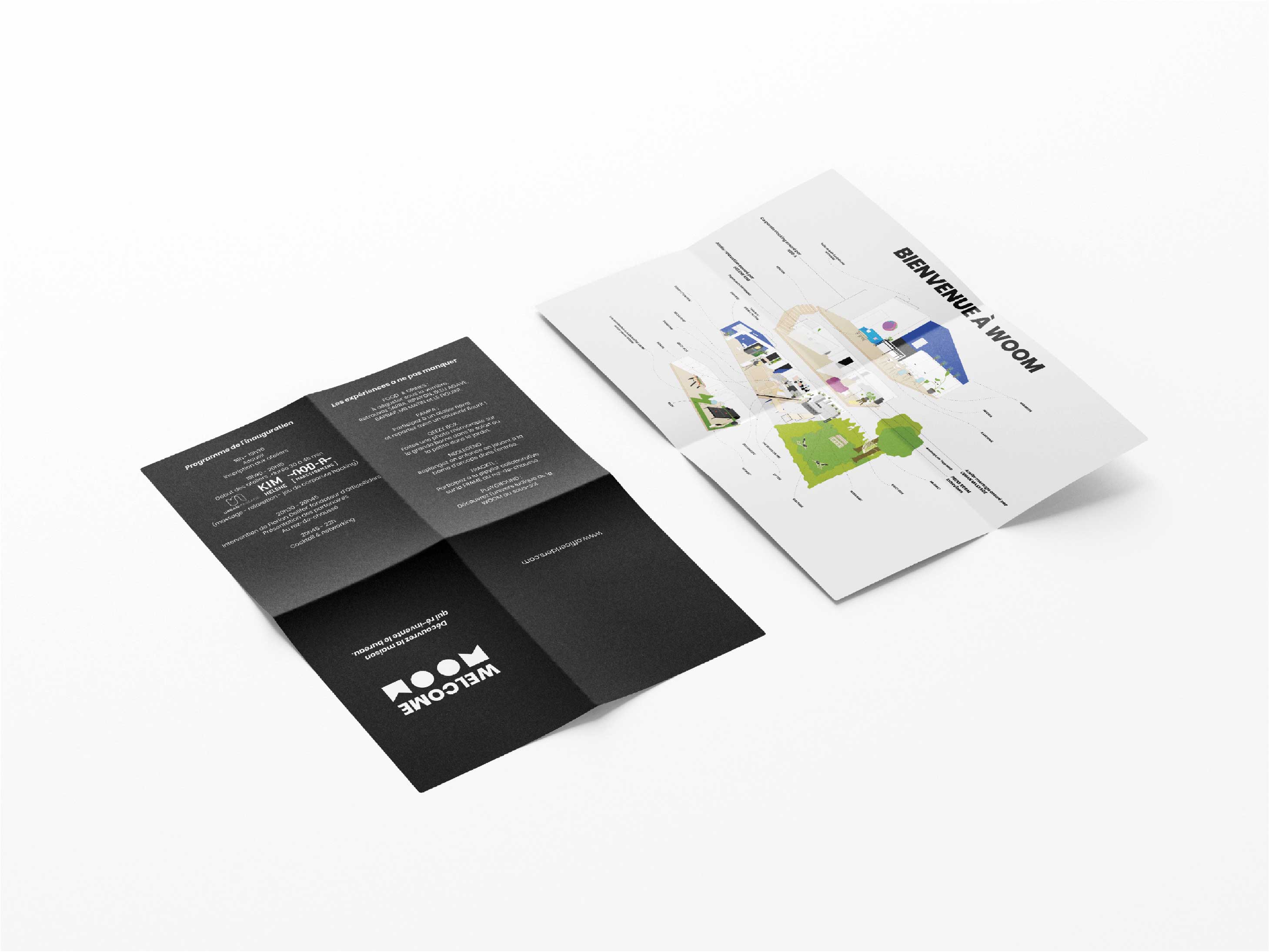Dépliant graphique – création de support print pliable avec mise en page claire et hiérarchisée