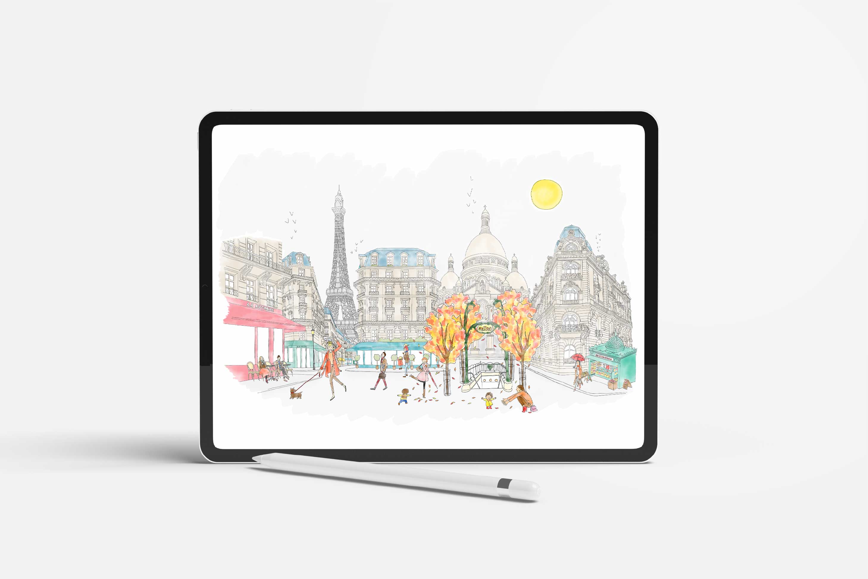Illustration vectorielle – graphisme clair et adaptable pour branding multi-supports