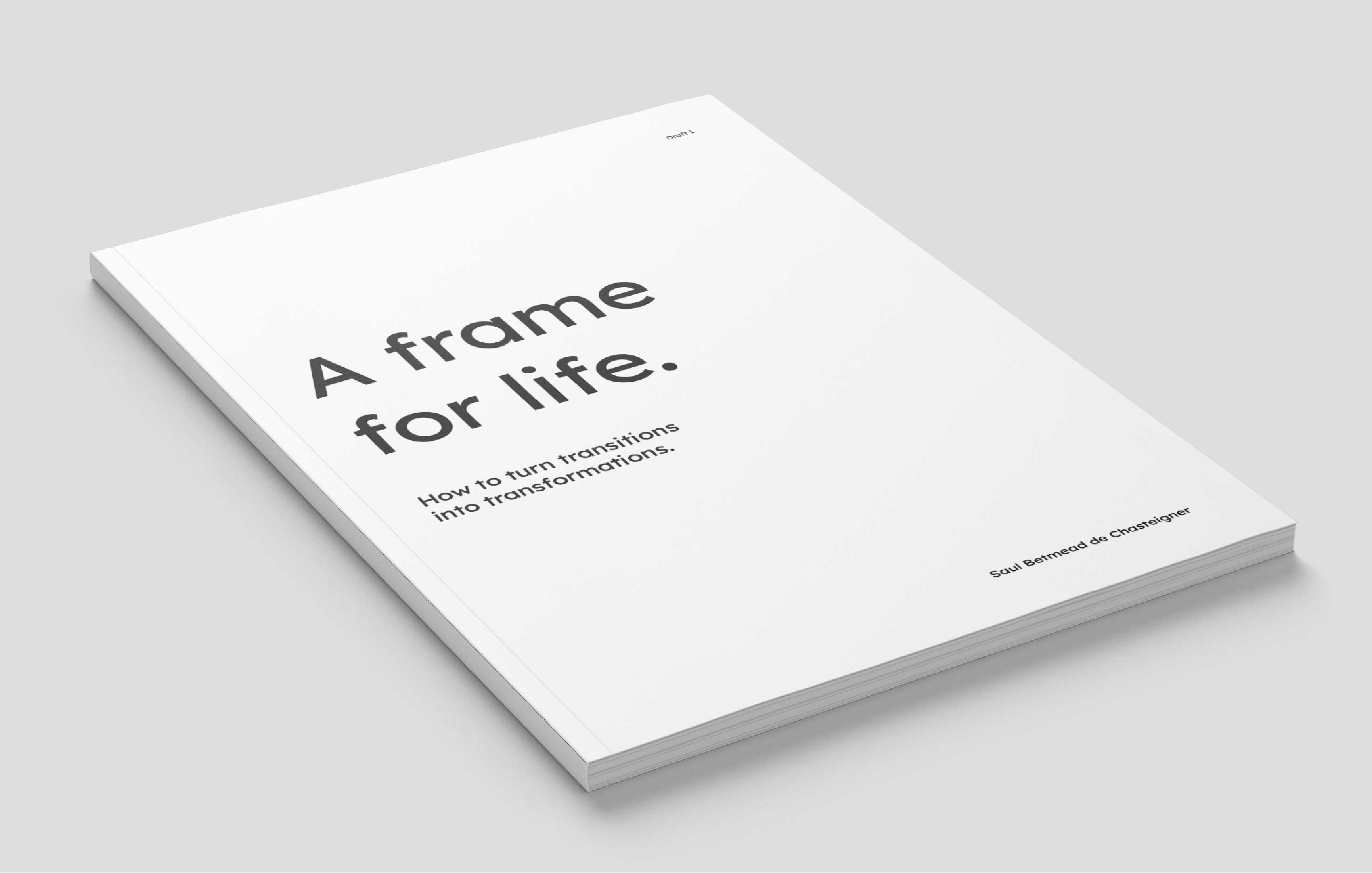 Couverture de workbook – design minimaliste et typographie claire pour support imprimé