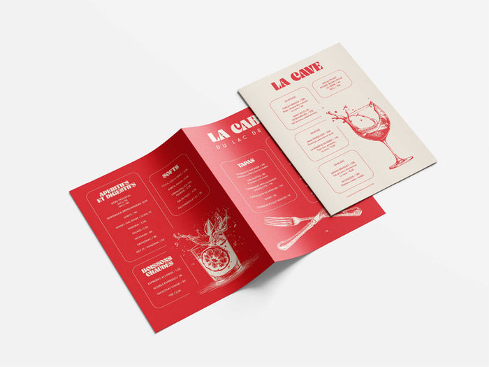 Menu de restaurant illustré – mise en page créative avec illustrations culinaires sur-mesure