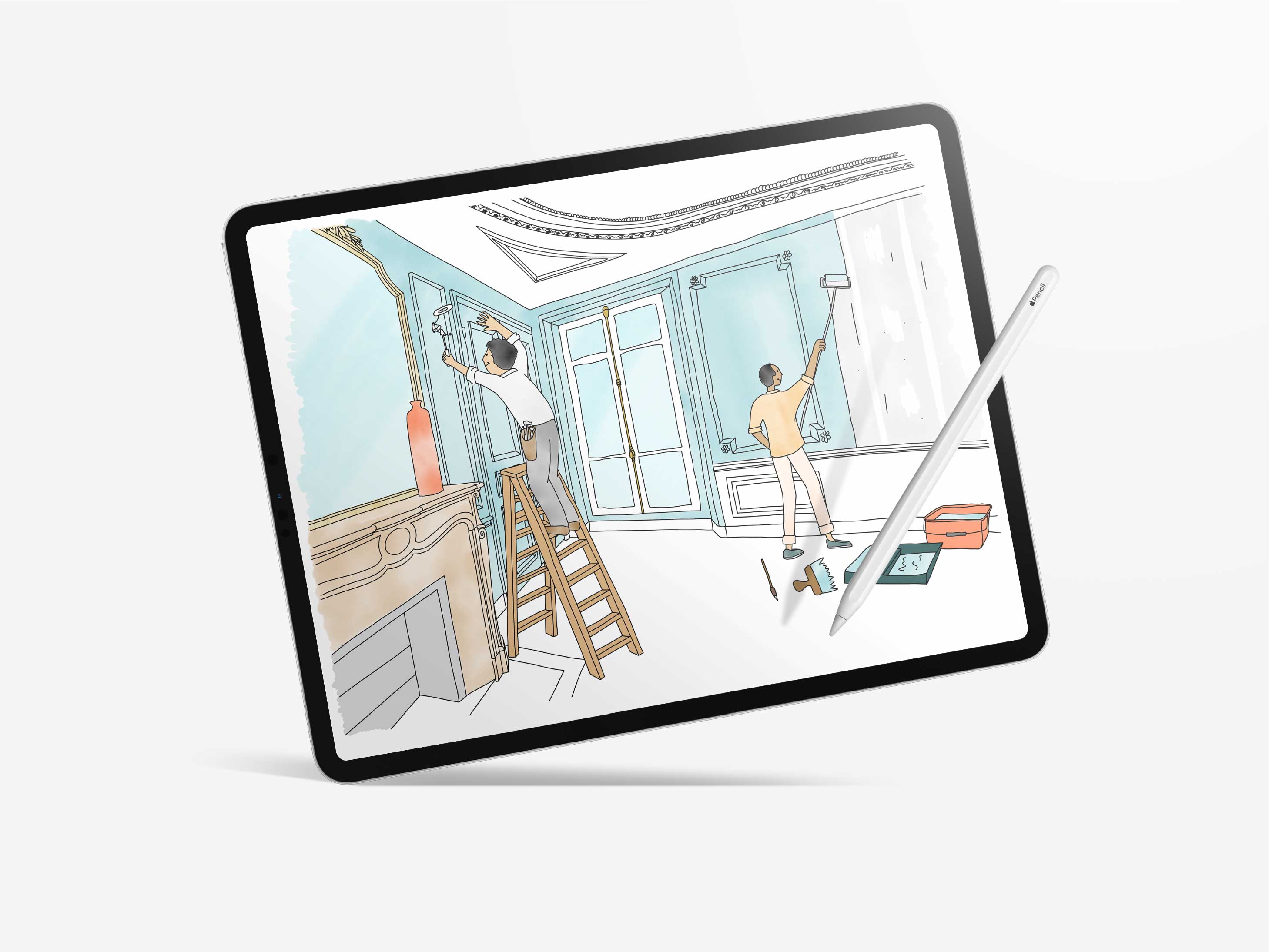 Illustration éditoriale – visuel dessiné à la main pour support print ou digital