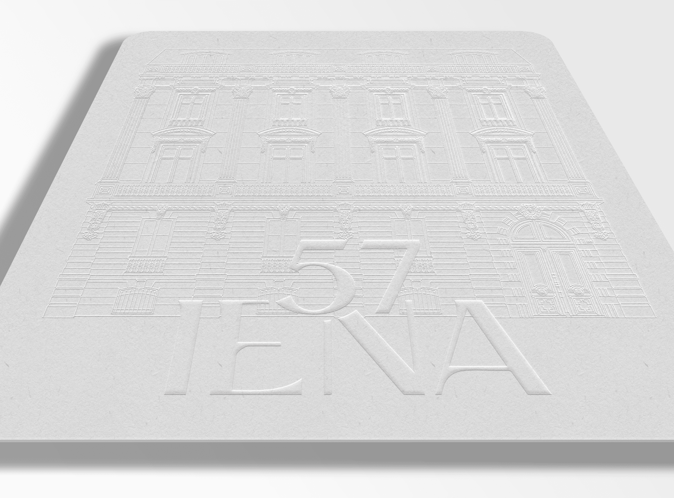Création illustrée avec effet gaufré – support print raffiné pour communication premium