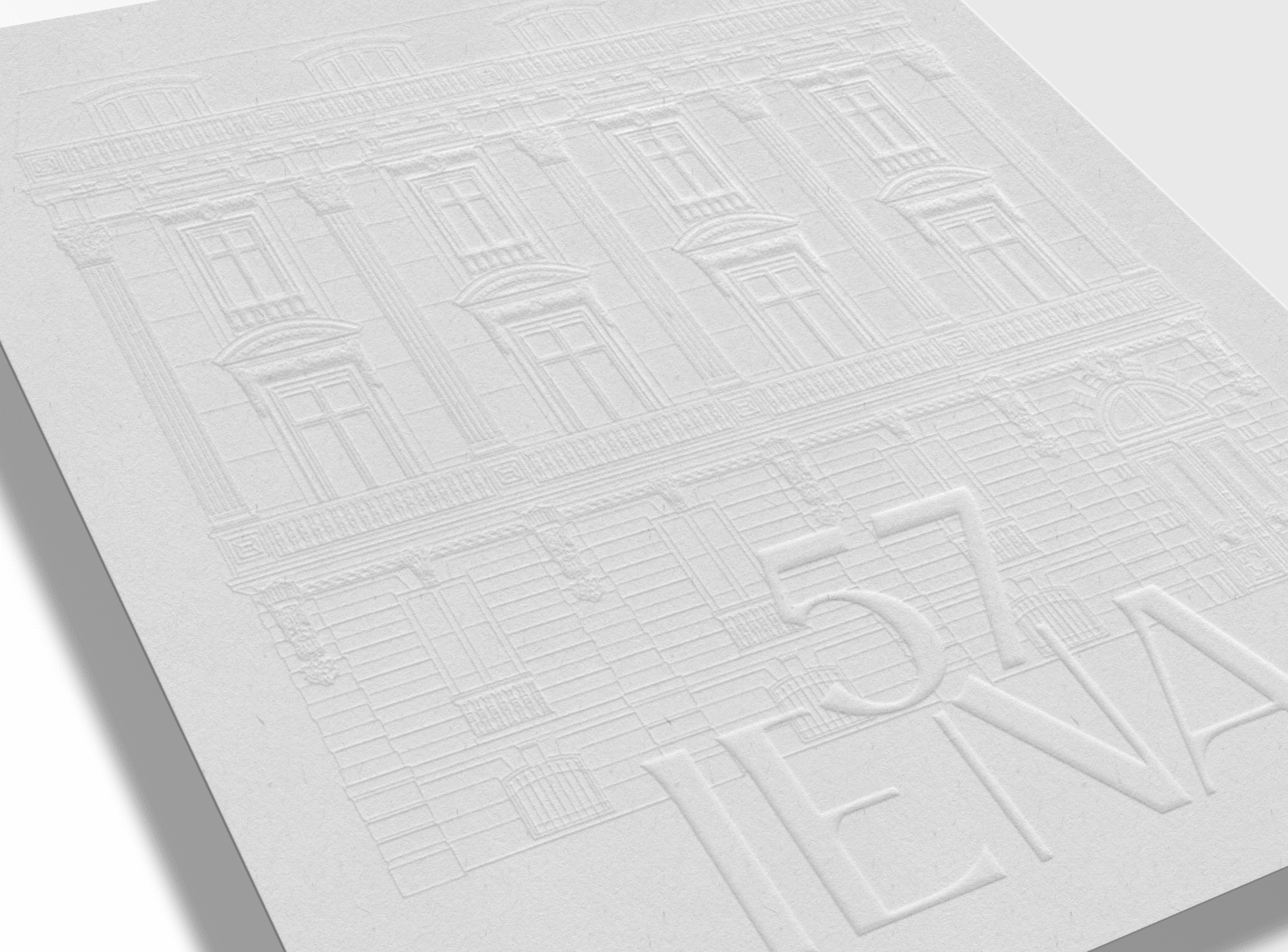 Illustration imprimée avec embossage – design graphique haut de gamme en relief
