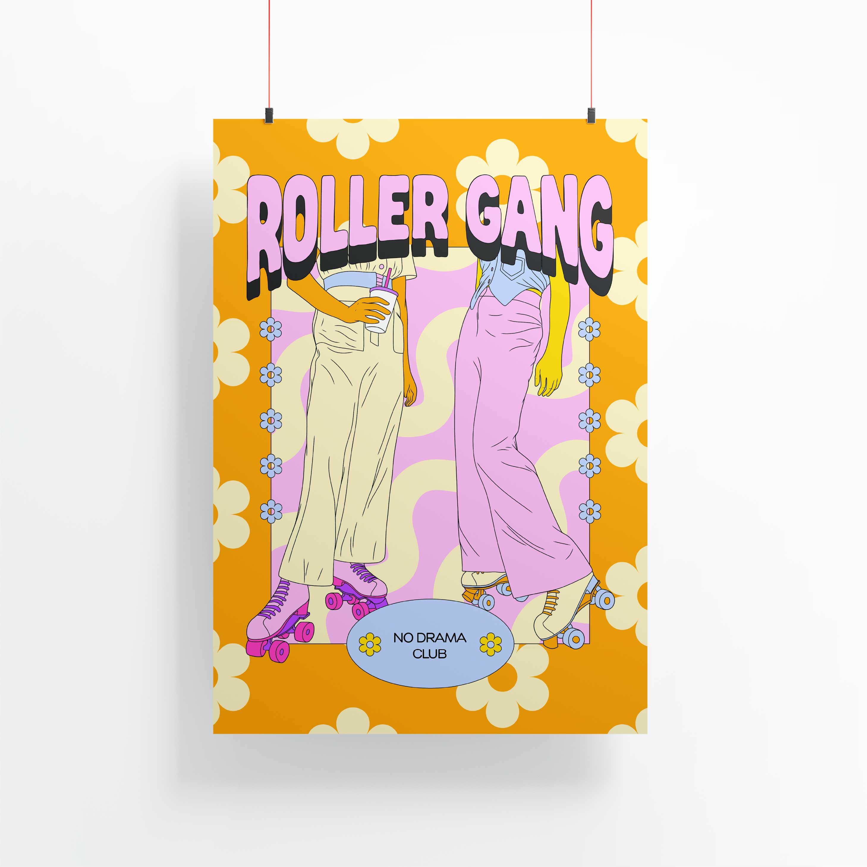 Poster illustré – design sur-mesure destiné à l'impression offset ou numérique