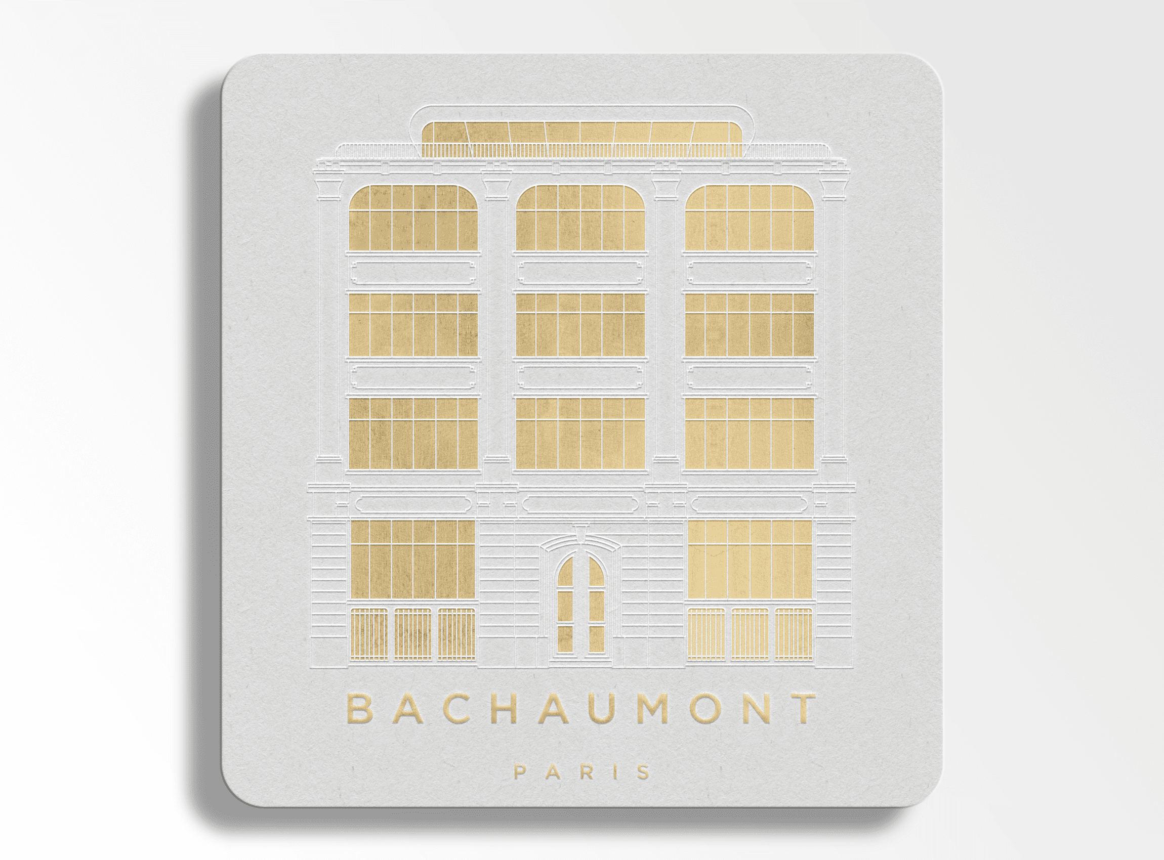 Illustration sur-mesure pour hôtel de luxe – composition élégante avec dorures