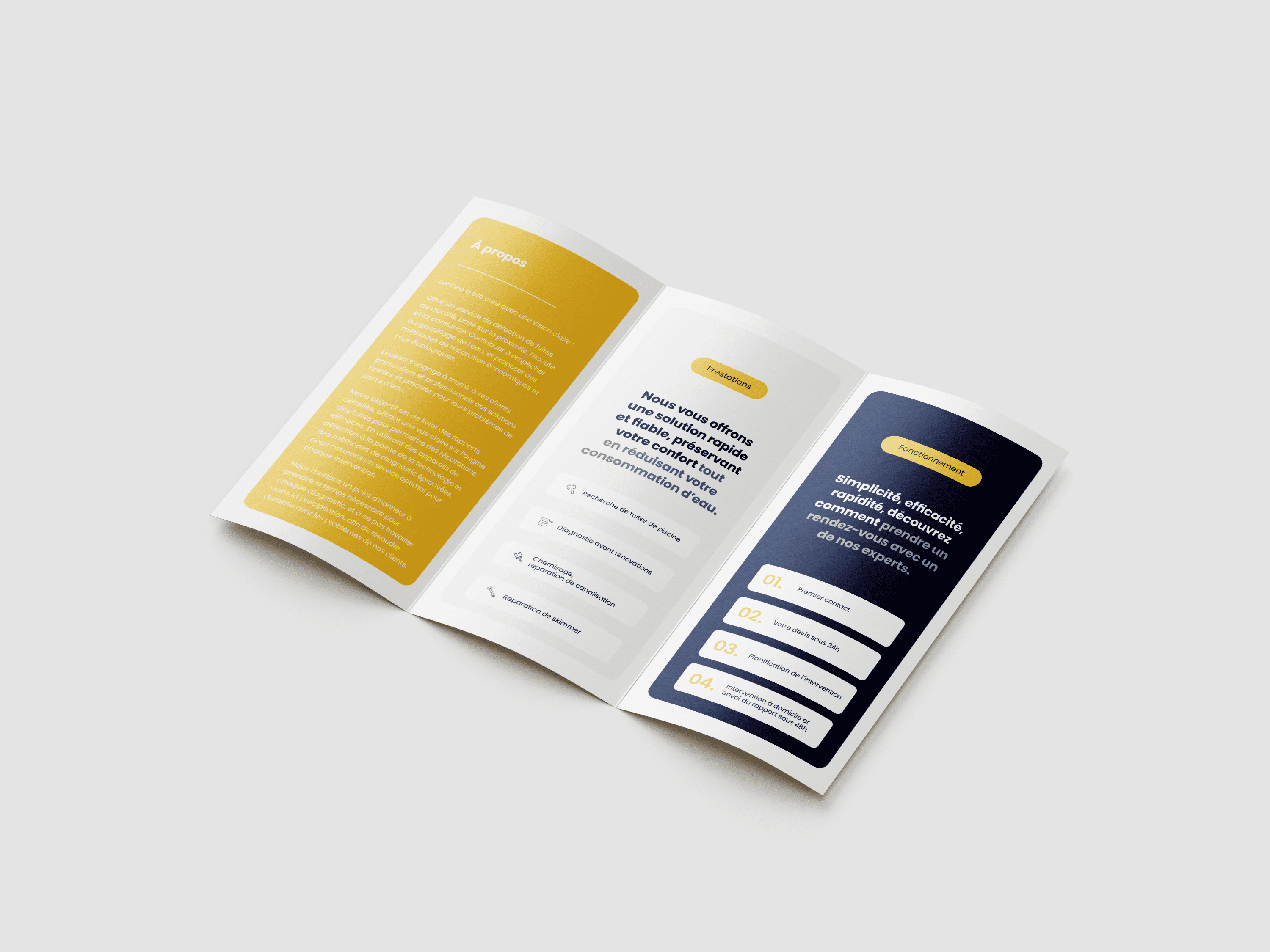 Brochure commerciale – support print de présentation produit avec visuels harmonisés