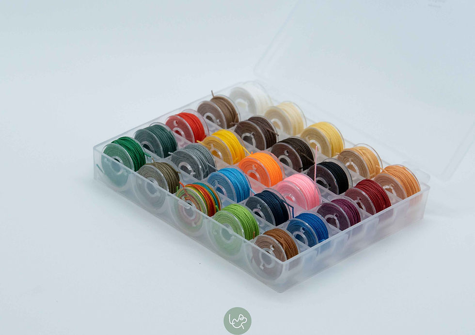 Thumbnail: Polyester Bonded Leather Craft Thread Set 25 Colours