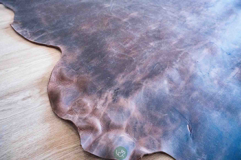 Thumbnail: "Crazy Horse" - Waxed & Pull-Up Calfskin Leather - Medium Brown