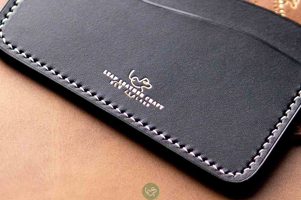 Thumbnail: No.A11 - Handmade Leather Card Holder 2 Card Slots