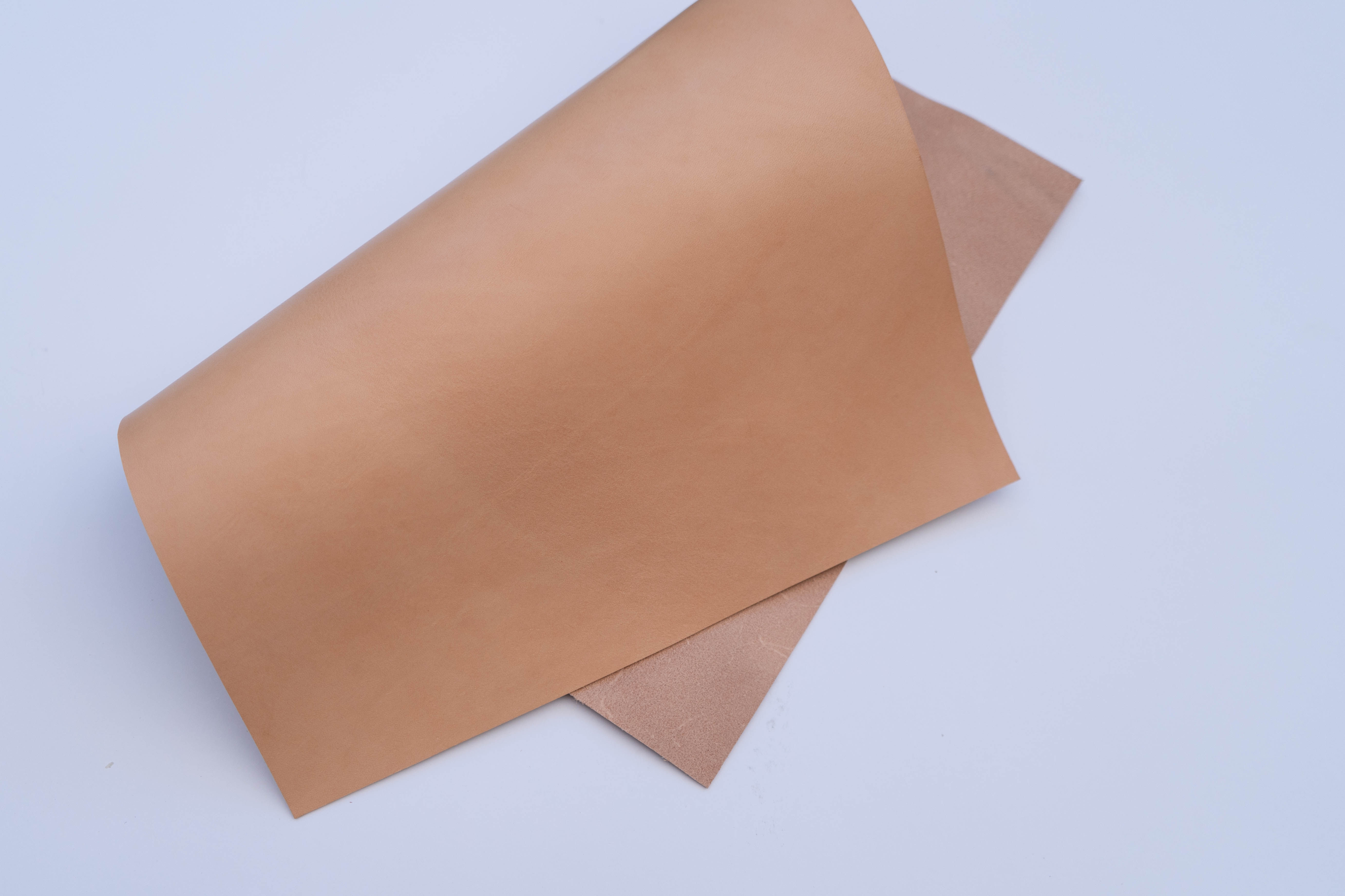 Vegetable Tan Oiled Natural Italian Leather Piece 1.5mm