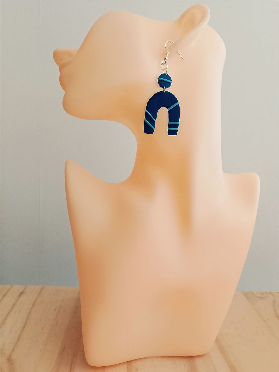 Miniature : boucles d'oreilles U bleu