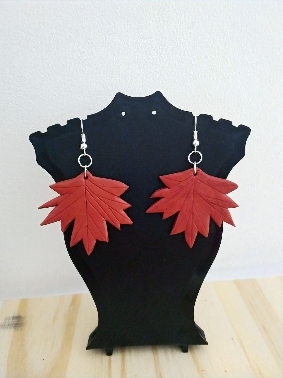 Miniature : boucles d'oreilles feuilles d'automne couleur cuivre